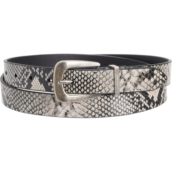 ***All Saints 25 mm Snake Print Belt - Leather***